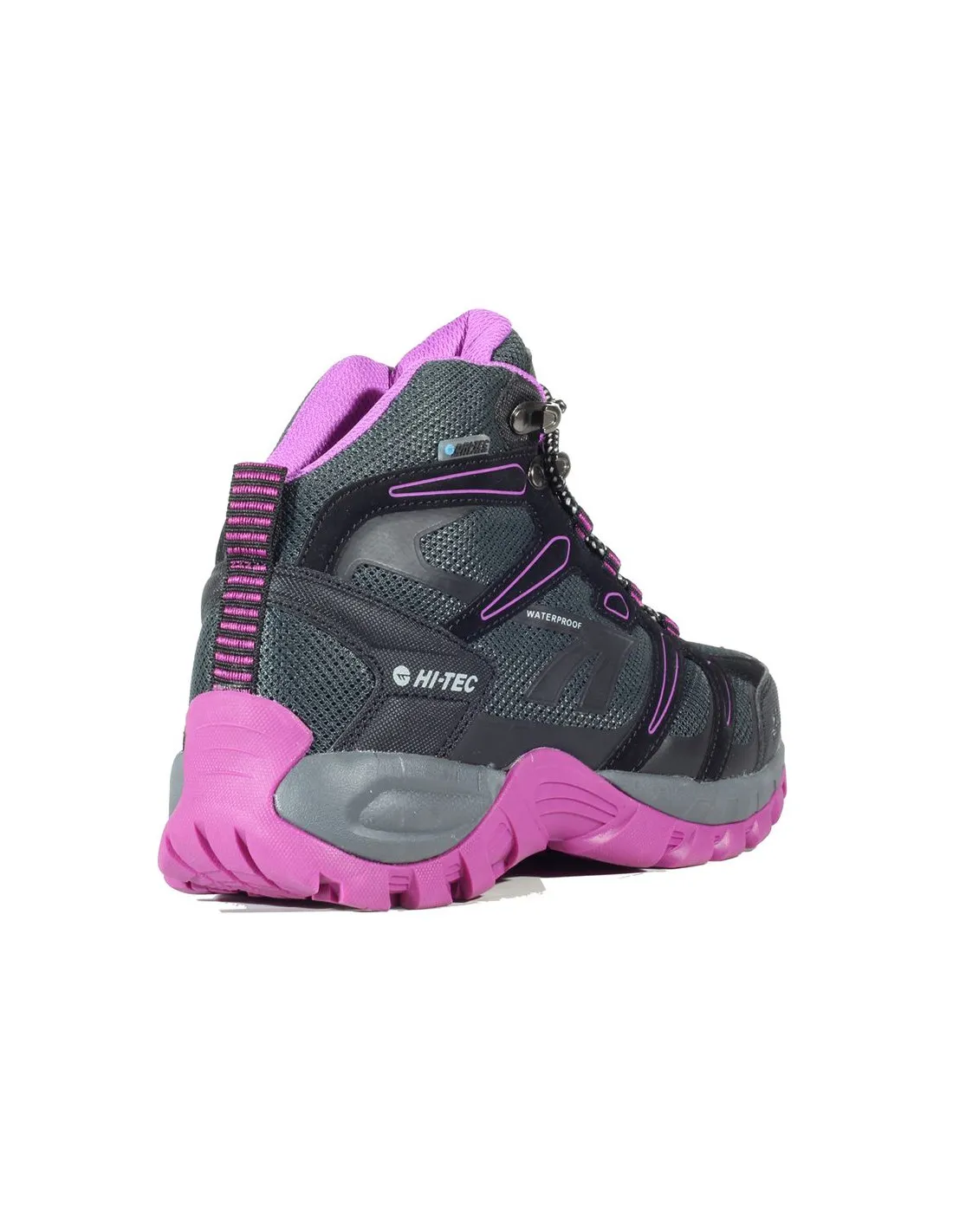 BOTAS DE MONTAñA HITECH MUFLON MID WP MUJER BLACK/CHARCOAL/PURPLE
