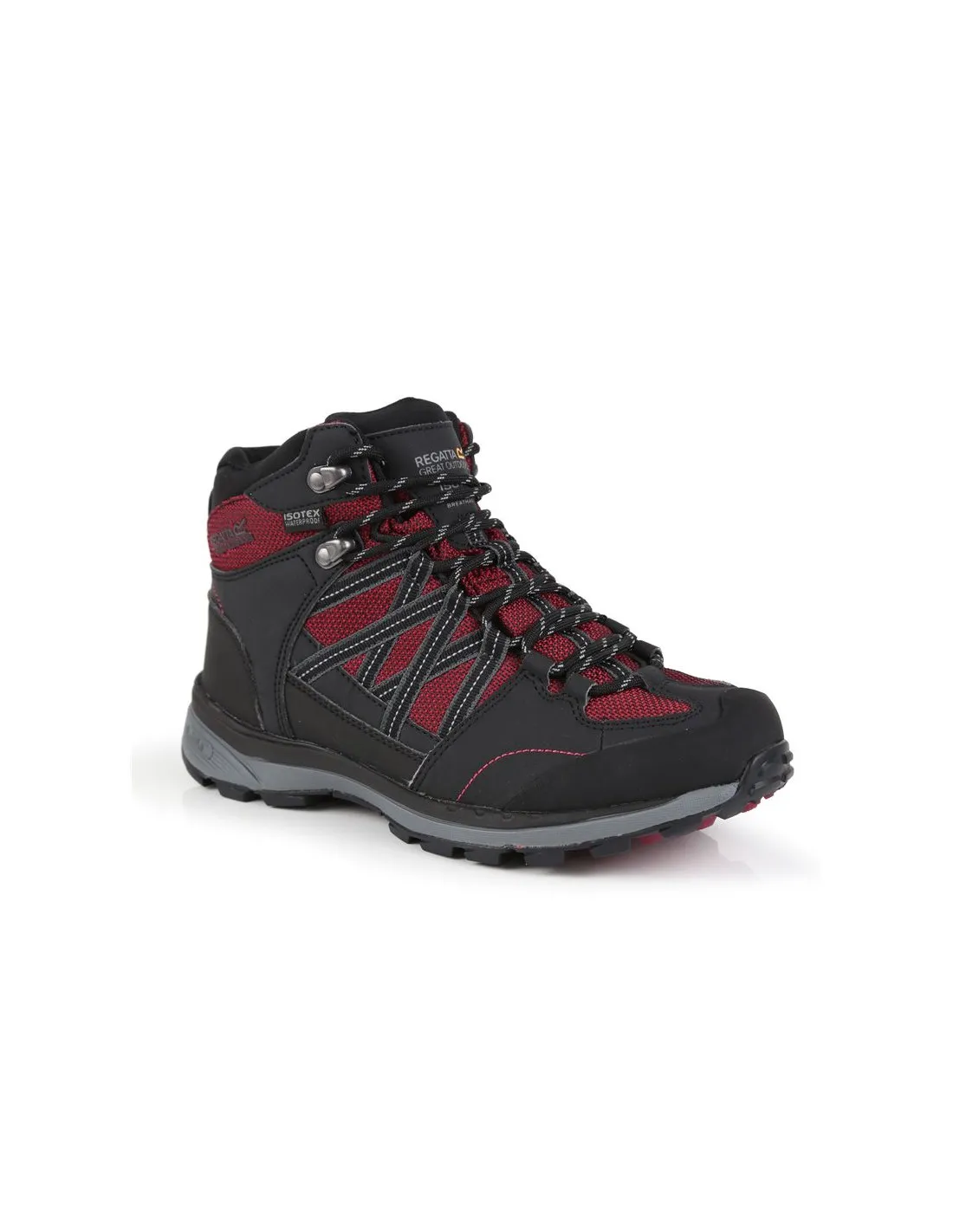 Botas de montaña Regatta Samaris II Waterproof Mid W Black Red