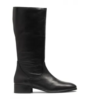 Botas de piel negra para mujer