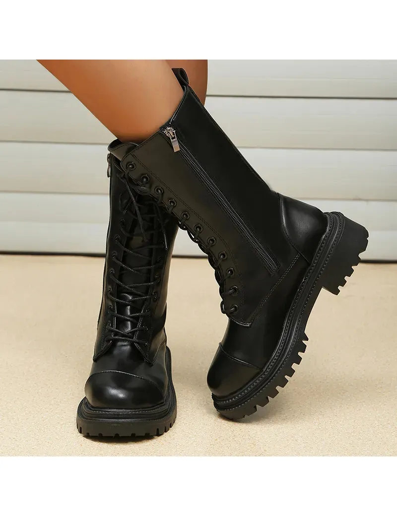 Botas estilo militar urbanas para mujer