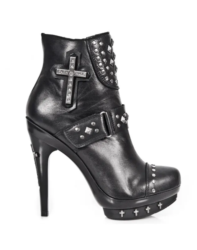 BOTAS GOTICAS PUNK NEGRAS TACON ALTO PARA MUJER