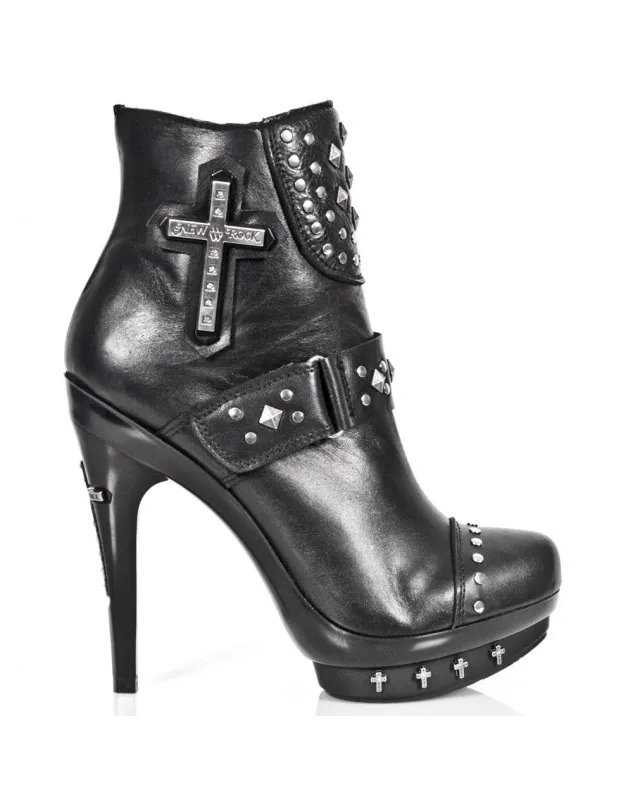 BOTAS GOTICAS PUNK NEGRAS TACON ALTO PARA MUJER