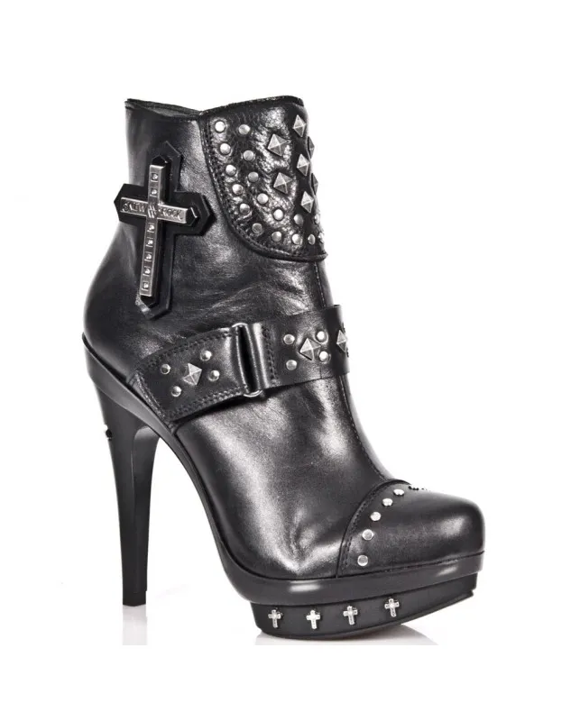 BOTAS GOTICAS PUNK NEGRAS TACON ALTO PARA MUJER