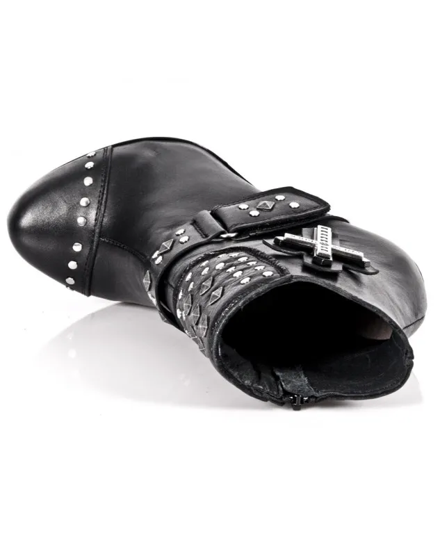BOTAS GOTICAS PUNK NEGRAS TACON ALTO PARA MUJER