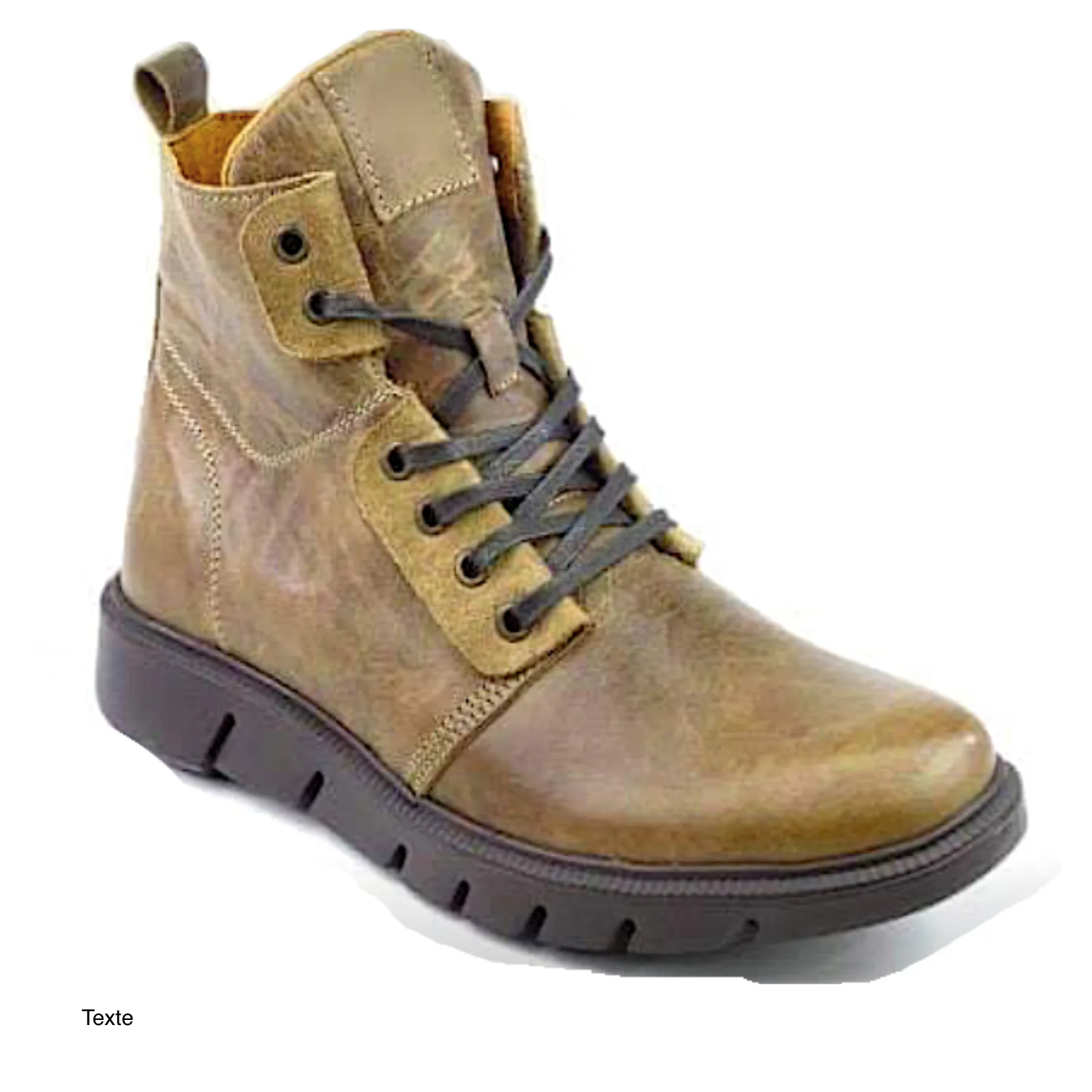 Botas hombre piel taupe