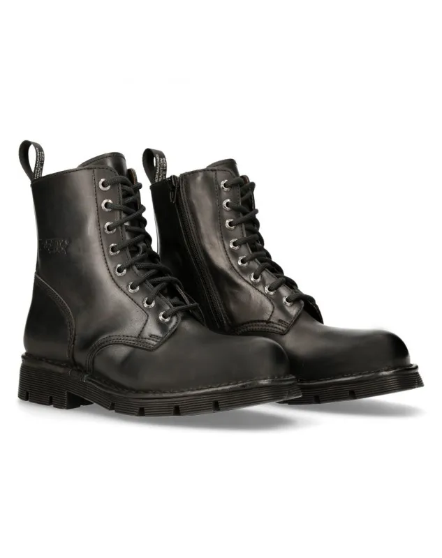 BOTAS MILITARES HOMBRE Y MUJER NEGRAS DE PIEL