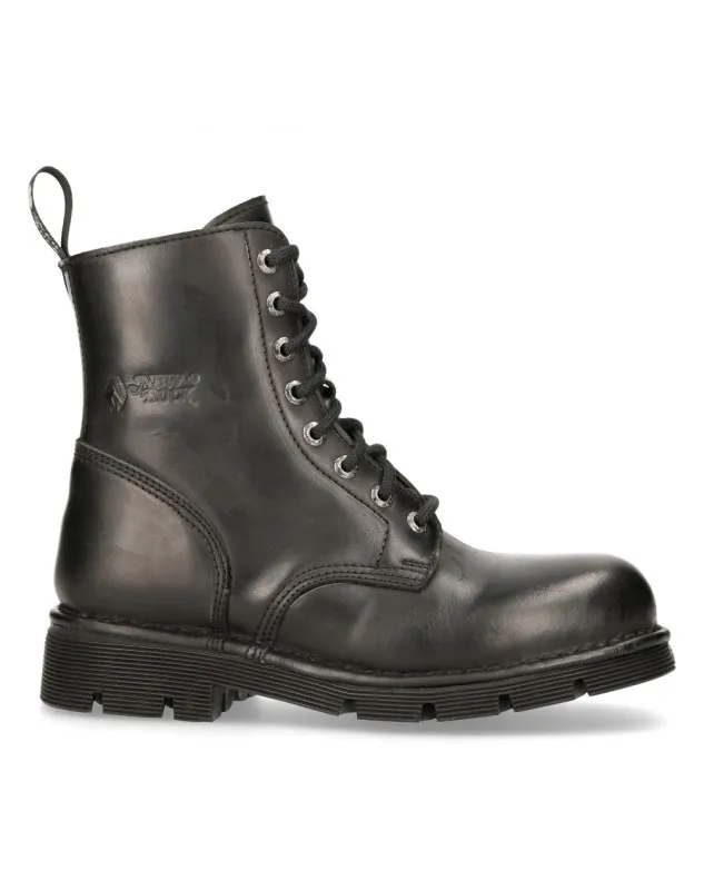 BOTAS MILITARES HOMBRE Y MUJER NEGRAS DE PIEL