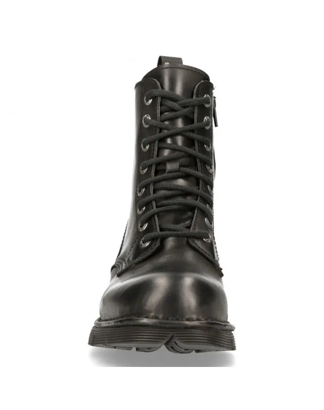 BOTAS MILITARES HOMBRE Y MUJER NEGRAS DE PIEL