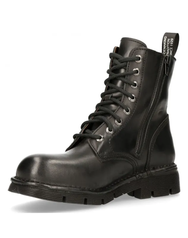 BOTAS MILITARES HOMBRE Y MUJER NEGRAS DE PIEL