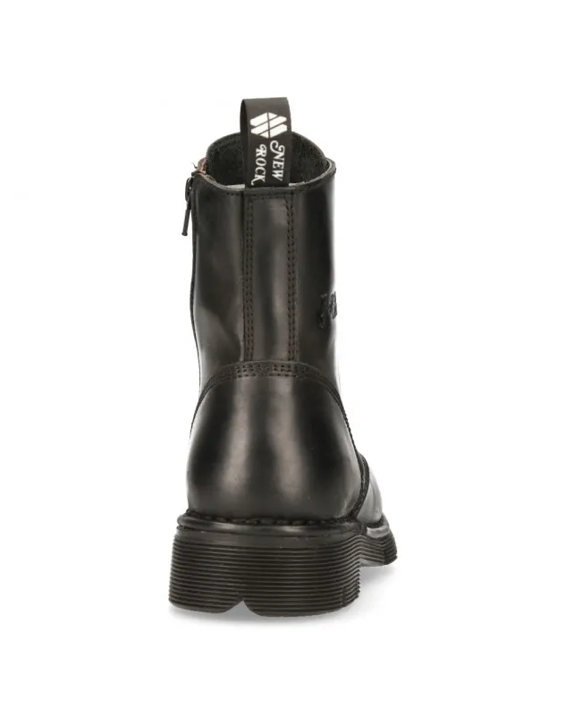 BOTAS MILITARES HOMBRE Y MUJER NEGRAS DE PIEL