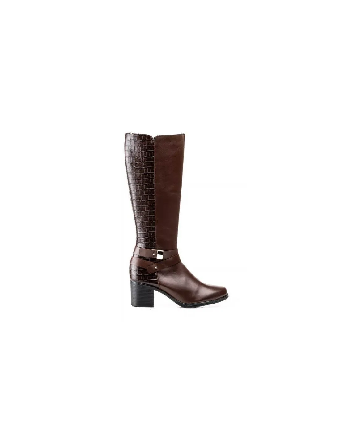 Botas mujer piel marrón