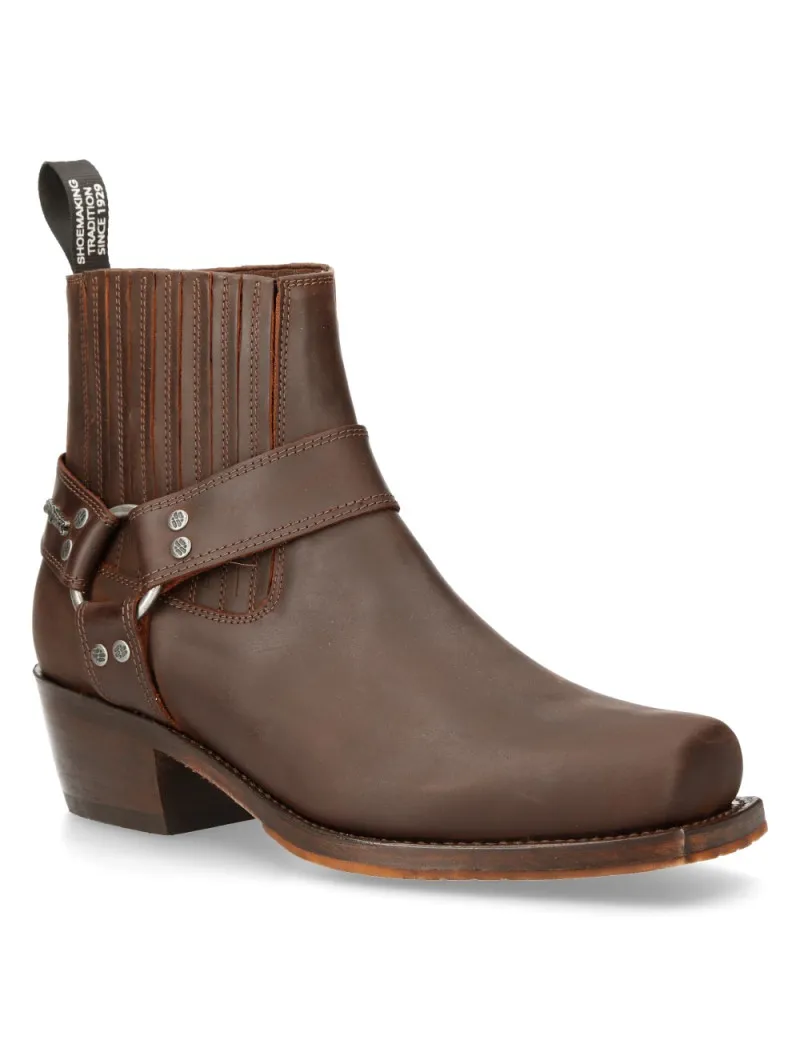 Botas vaqueras hombre marrón oscuro