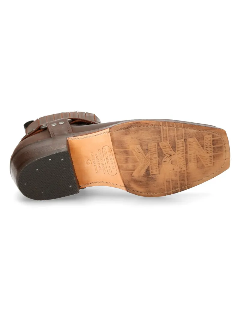 Botas vaqueras hombre marrón oscuro