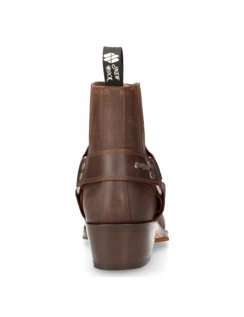 Botas vaqueras hombre marrón oscuro