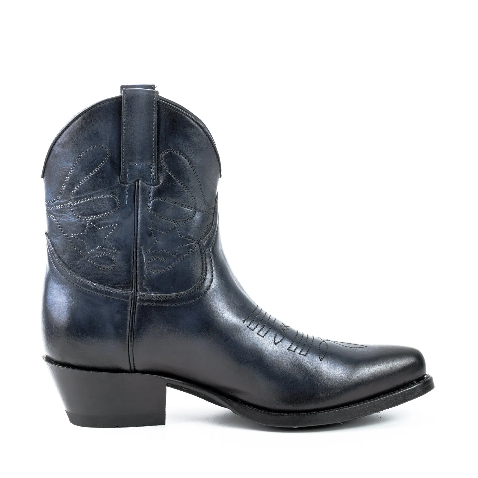 Botin cowboy mujer azul marino
