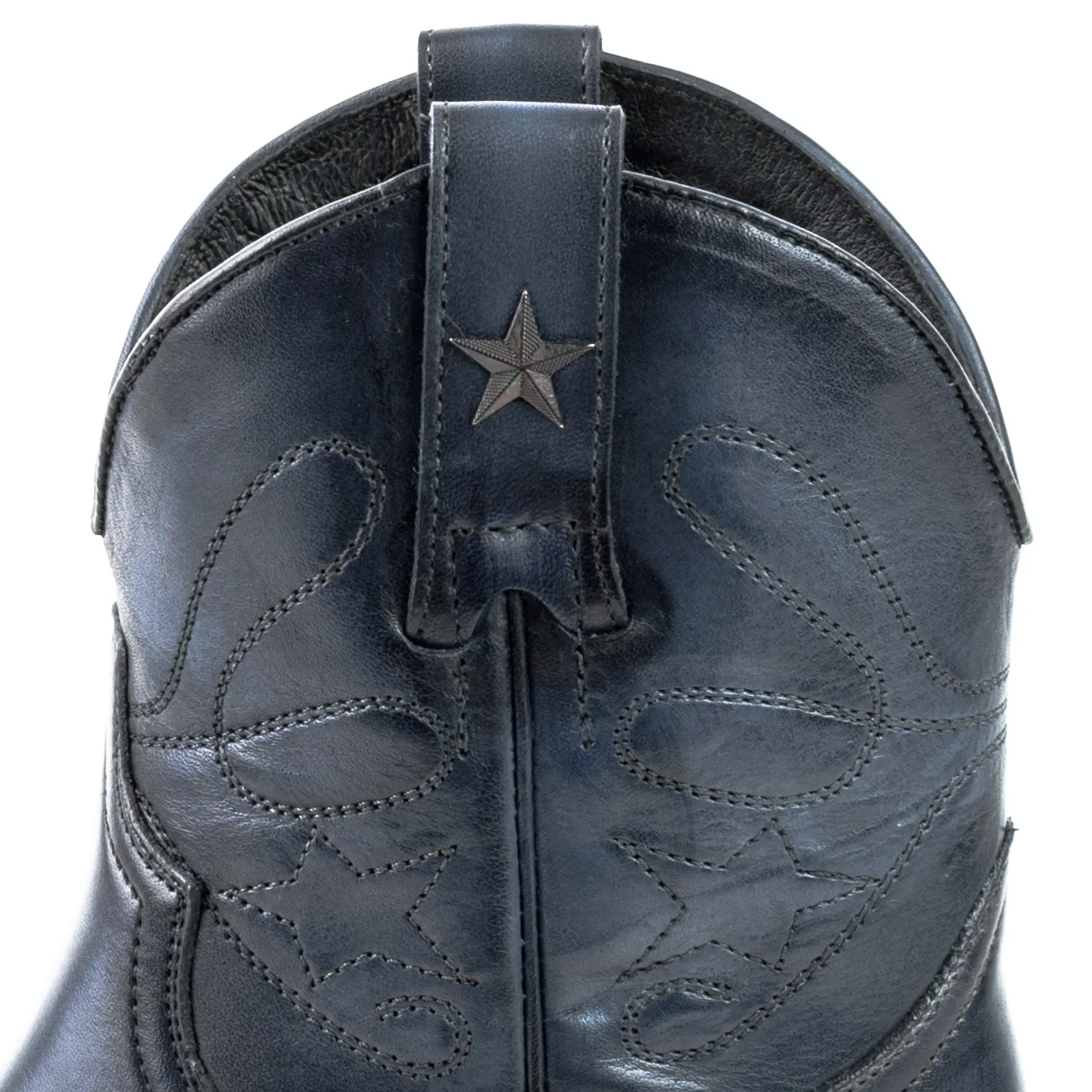 Botin cowboy mujer azul marino
