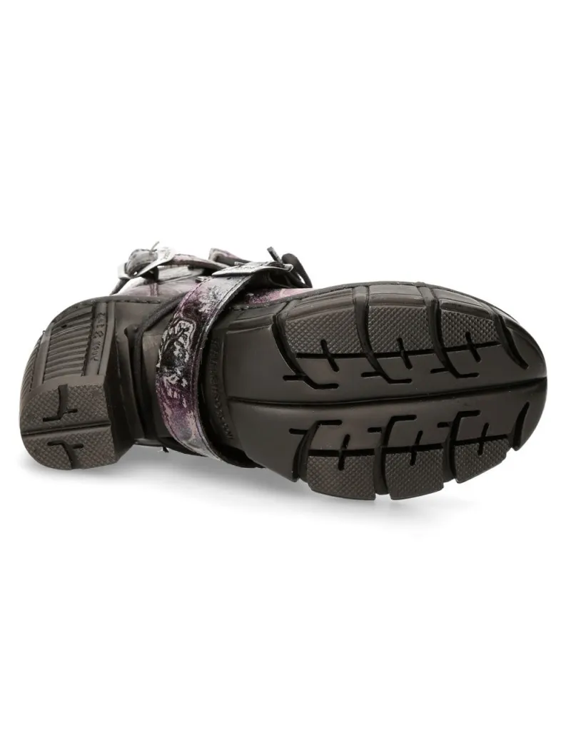 Botines para mujer vintage lila vegan