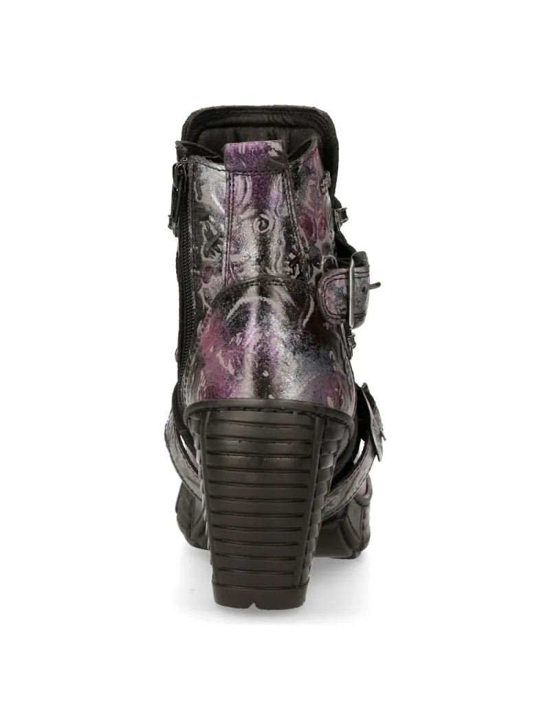 Botines para mujer vintage lila vegan