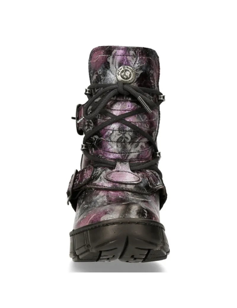 Botines para mujer vintage lila vegan
