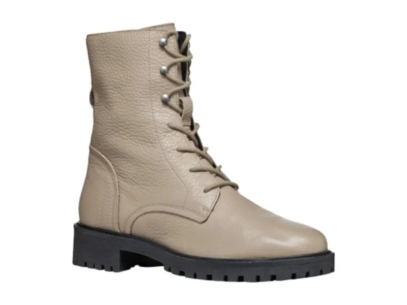 BOTÍN DE CORDONES HOARA PARA MUJER GEOX EN COLOR TAUPE D94FTE