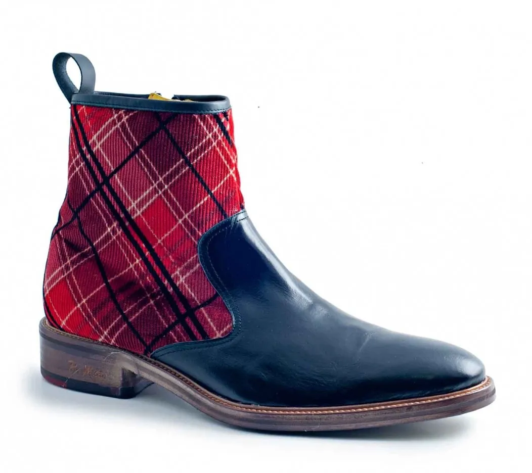 Botín escocés moda hombre
