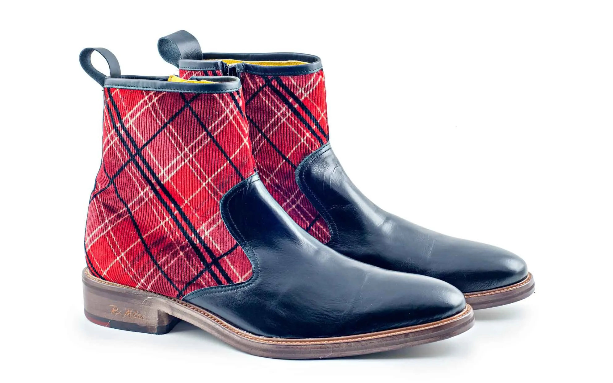 Botín escocés moda hombre
