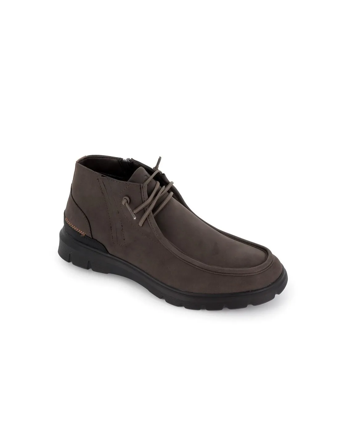 Botín sport marron cordones elasticos para hombre Lois