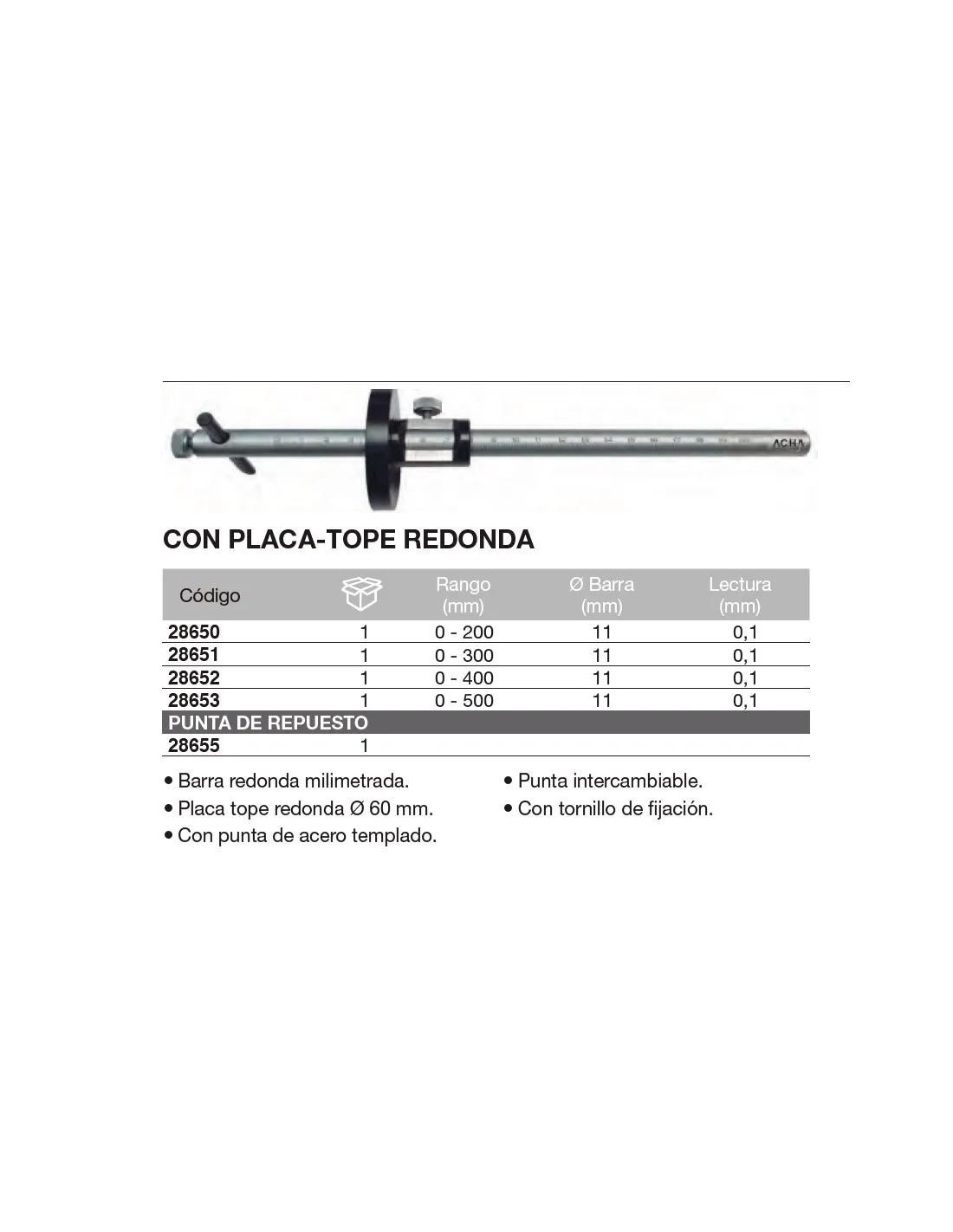 CALIBRE PARA TRAZADO CON PLACATOPE REDONDA 0200MM