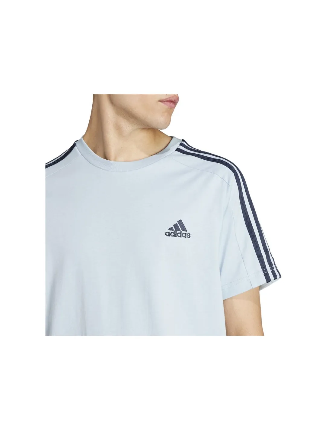 Camiseta adidas Essentials 3 Bandas  Hombre Azul
