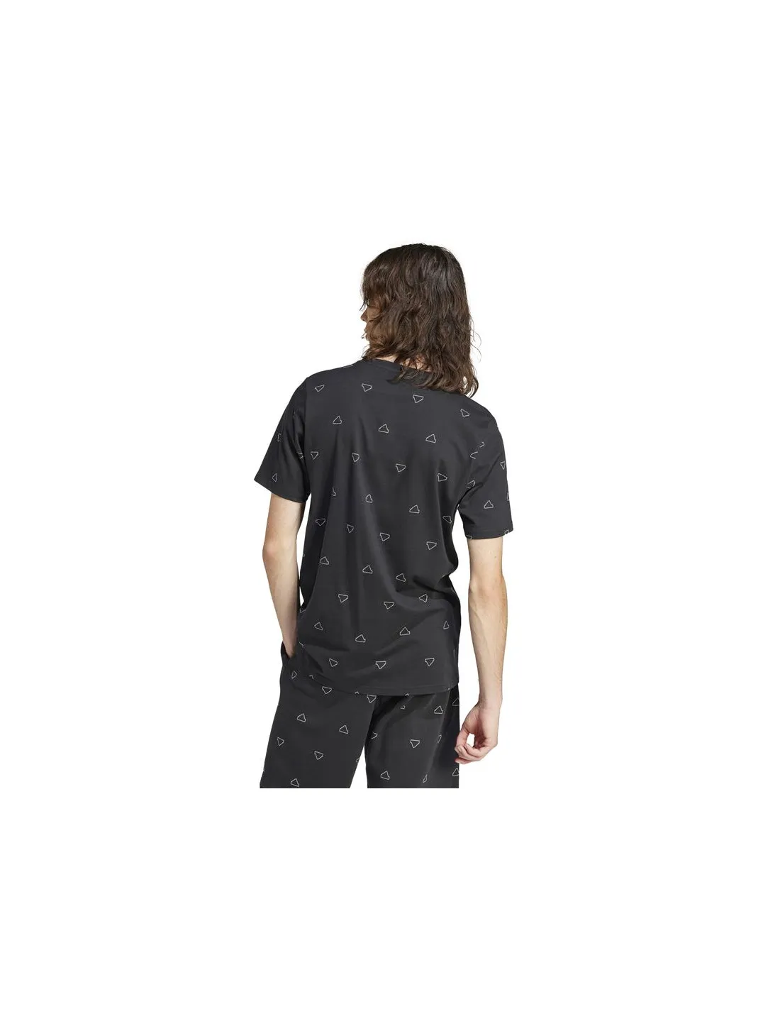 Camiseta adidas Essentials Monogram Hombre Negro