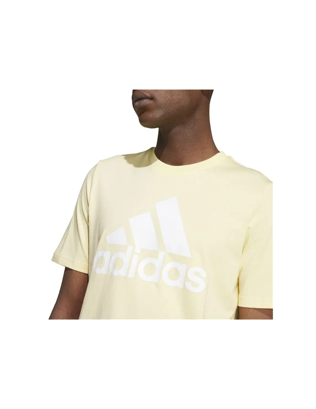 Camiseta adidas Essentials Single Big Logo Hombre Amarillo