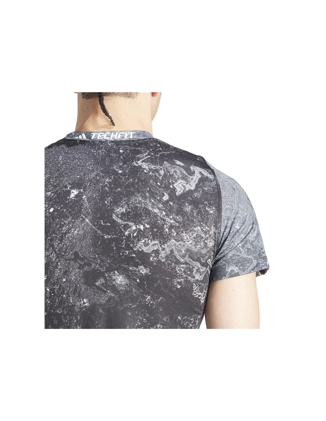 Camiseta de Fitness adidas Essentials Tf Aop Hombre Negro