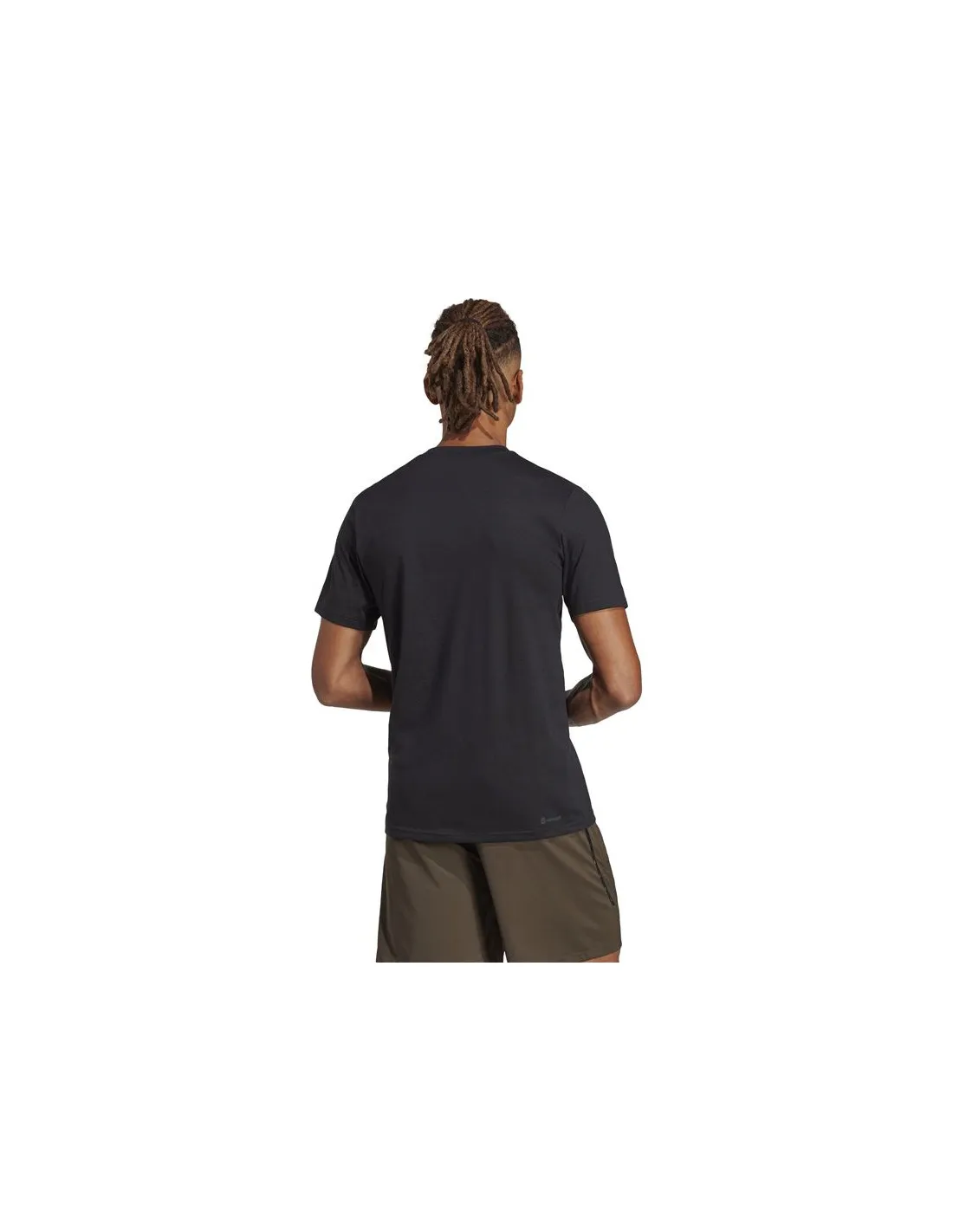 CAMISETA DE FITNESS ADIDAS ESSENTIALS TRES FEELREADY LOGO HOMBRE NEGRO