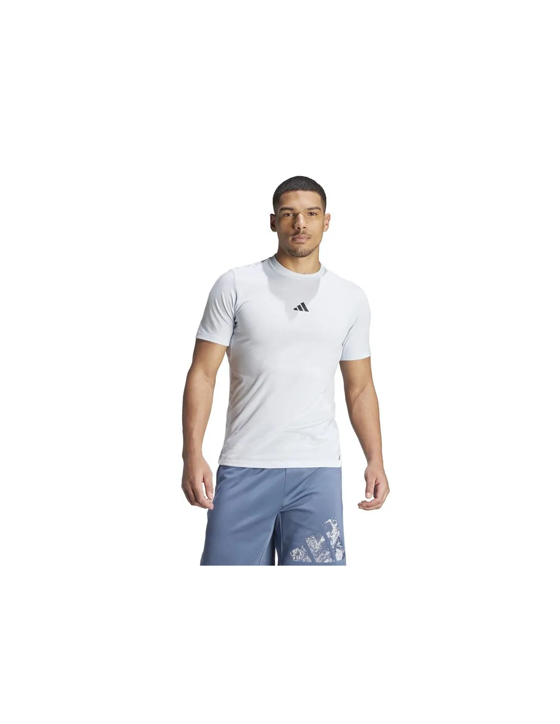 Camiseta de Fitness adidas Essentials Wo Logo Hombre Azul