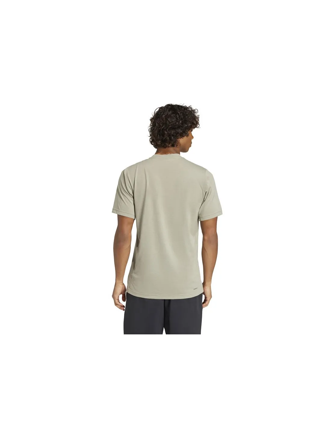 Camiseta de Fitness adidas Train Essentials Camo Graphic Logo Hombre Gris