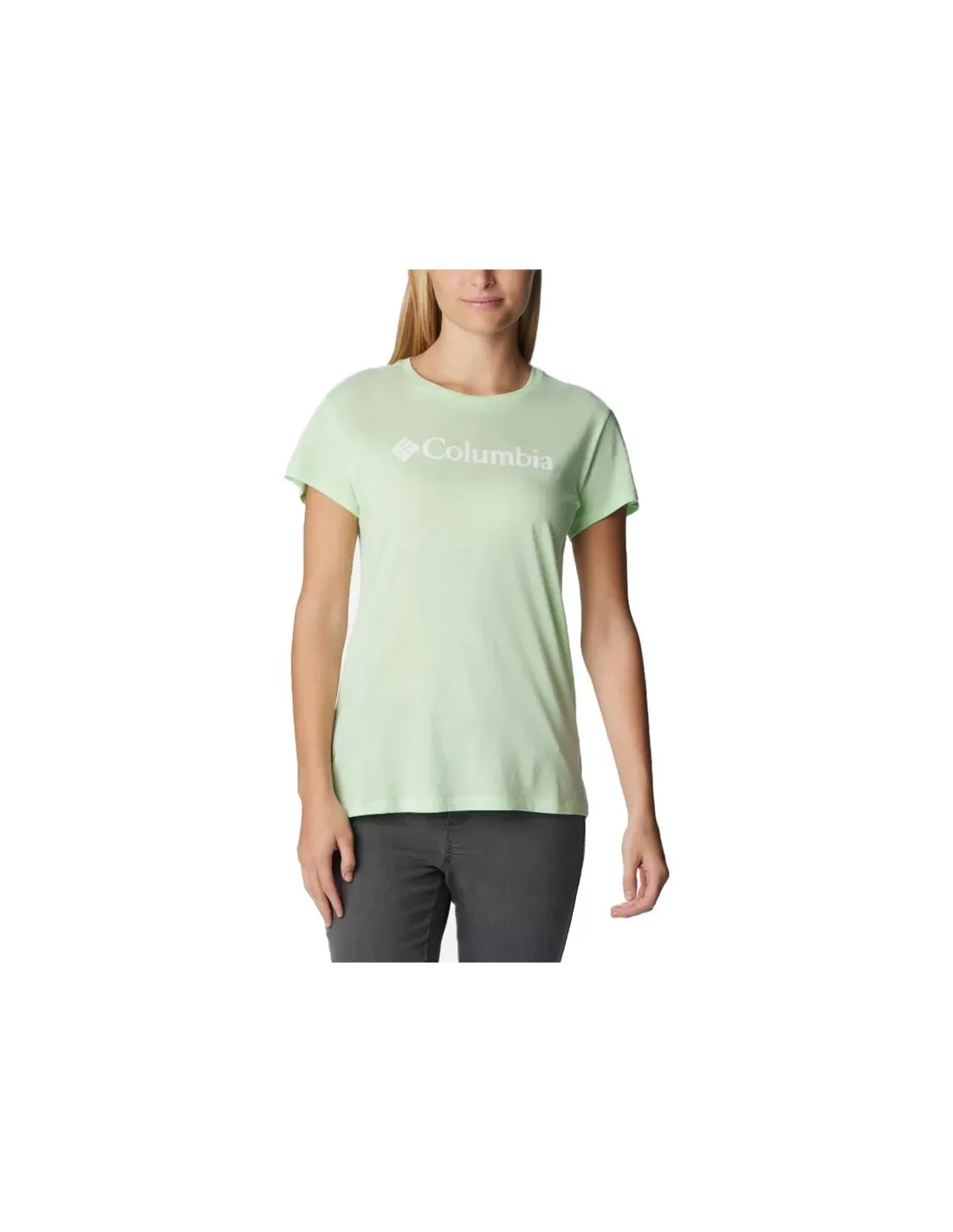 Camiseta de Montaña Columbia Trek™ Graphic Verde Mujer