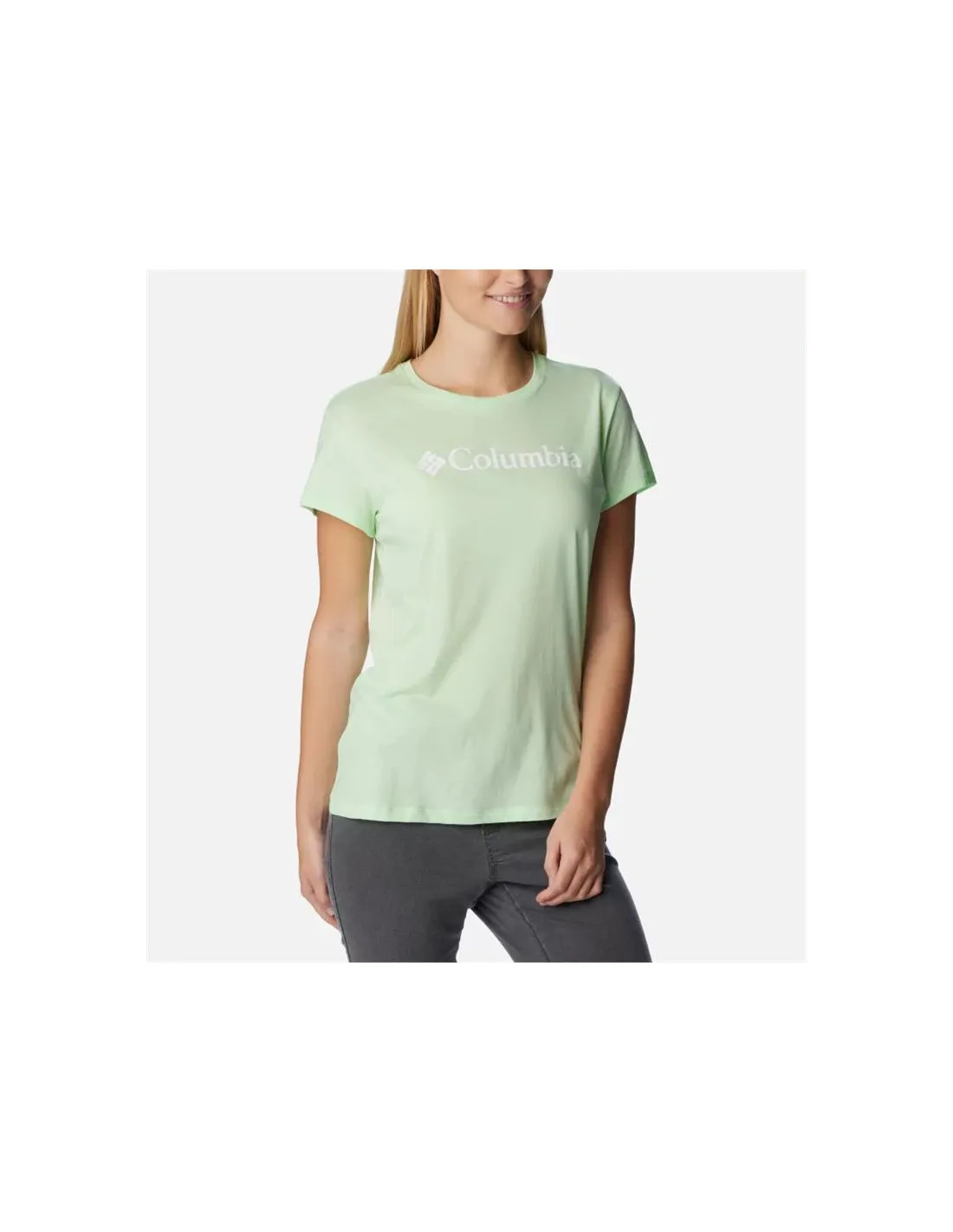 Camiseta de Montaña Columbia Trek™ Graphic Verde Mujer