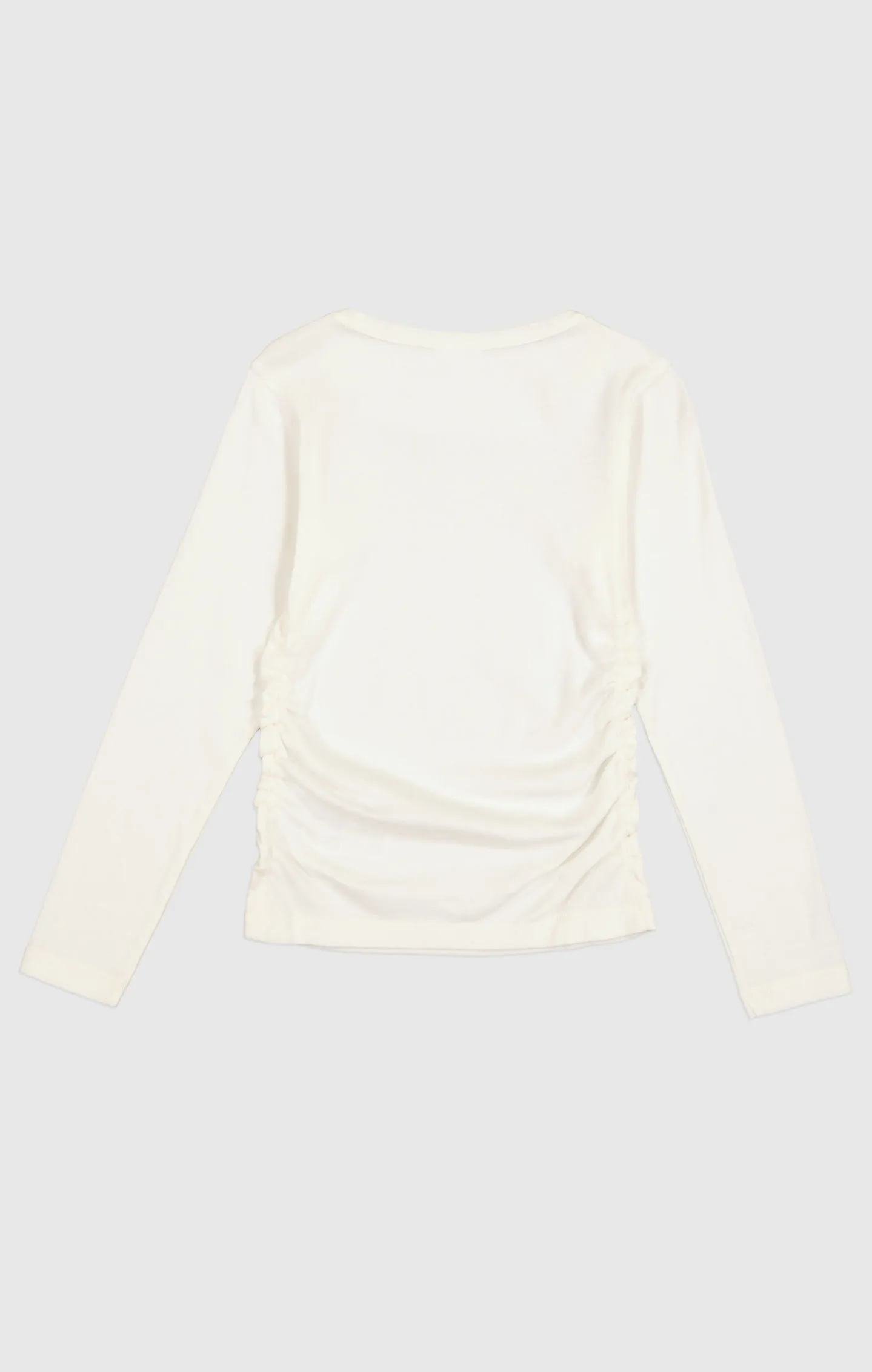 Camiseta fruncida de mangas largas para niña