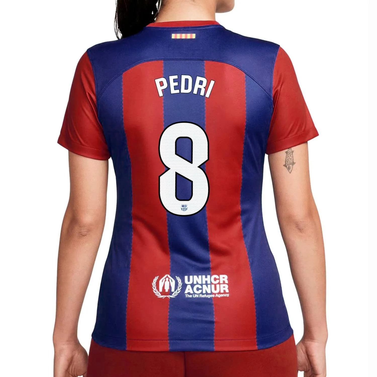 Camiseta Nike Barcelona mujer Pedri 2023 2024 DF Stadium