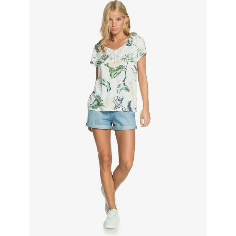 Camiseta Roxy Paradise Stories para mujer (Snow White Large Praslin)