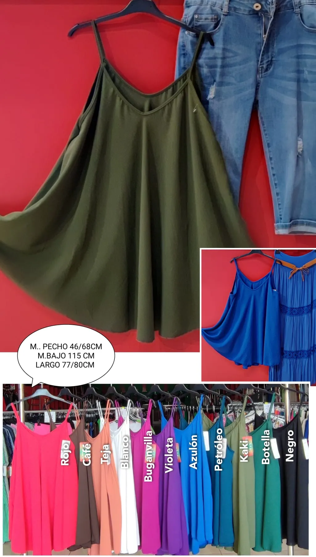 Camiseta Tirantes Mujer Talla Grande