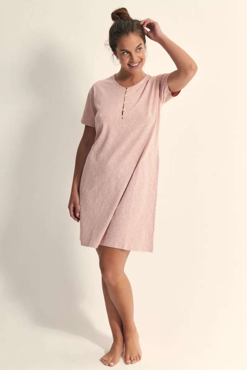 CAMISÓN MANGA CORTA MODAL/ALGODÓN