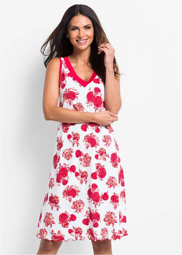 CAMISóN BLANCOROJO DE FLORES
