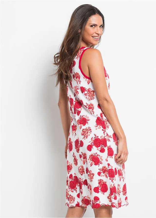 CAMISóN BLANCOROJO DE FLORES