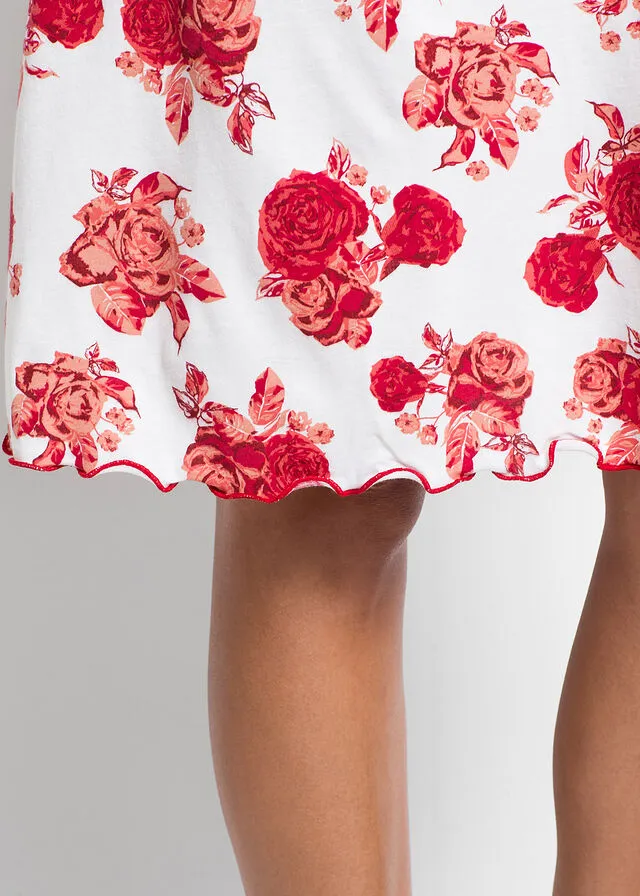 CAMISóN BLANCOROJO DE FLORES