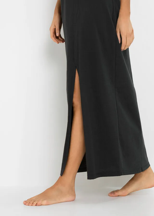 Camisón con tirantes finos Negro