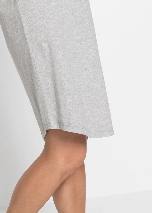 Camisón Gris claro jaspeado estampado