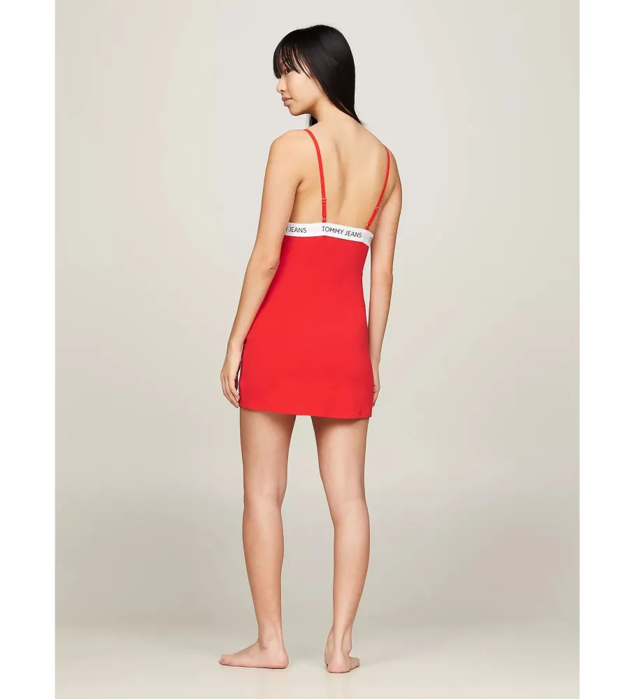 Camisón Heritage con encaje rojo