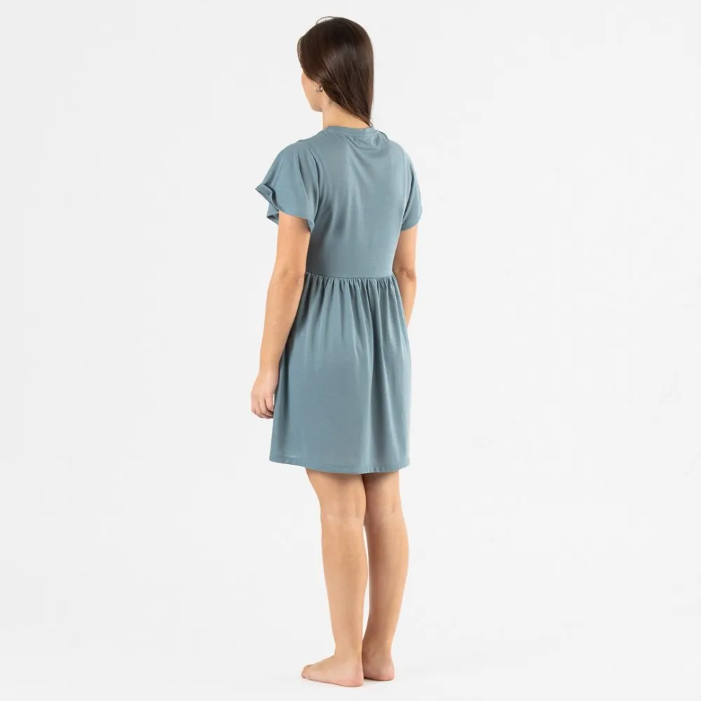 Camisón manga corta verde azulado