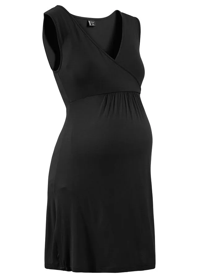 Camisón premamá de viscosa Negro